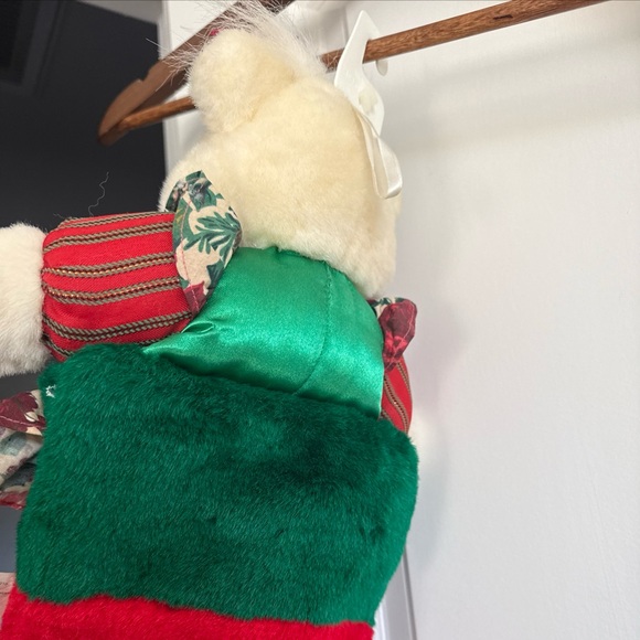 Vintage 1993 Kmart The Merry Gifts of Christmas Stocking White Teddy Bear - Picture 5 of 7
